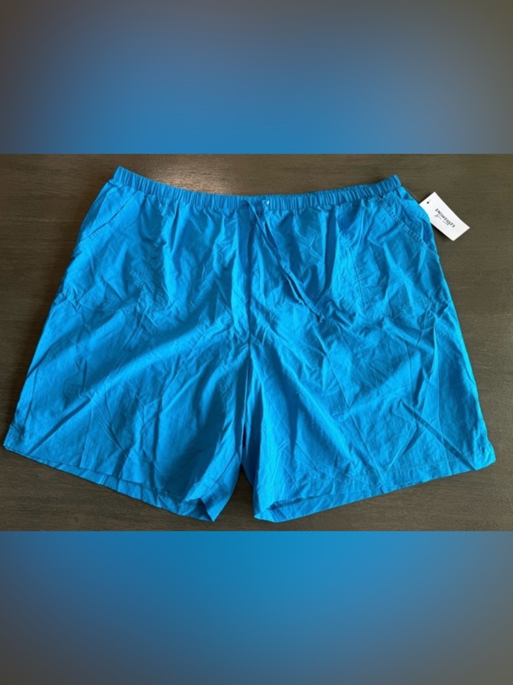 NWT Swimsuits For All Blue Basic Classic Swimsuit Trunks Shorts 30